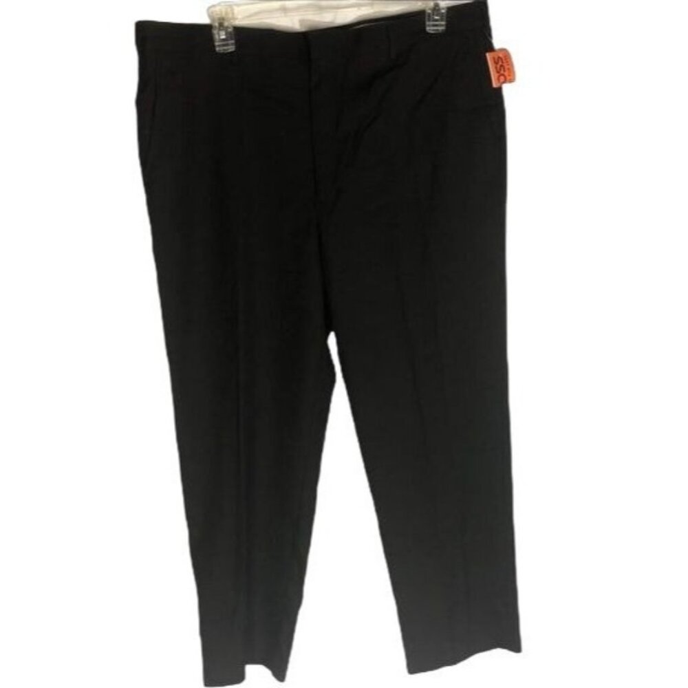 Alfant black nwt pockets zipper dress pants polyester blend size 44/30 READ new